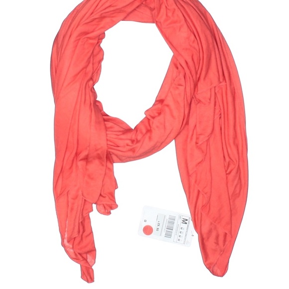 🎀NWT ZARA Red Orange One Size Scarf 100% Viscose - Picture 2 of 7